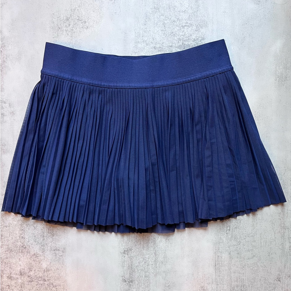 Lululemon Mesh Pleats Mid-Rise Mini Tennis Skirt True Navy 6